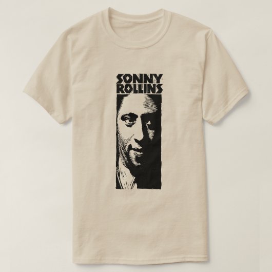 Sonny Rollins Illustriert Print T-Shirt (Design vorne)