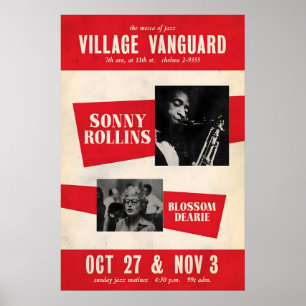 Sonny Rollins Jazzplakat - Eine Nacht im Village Poster