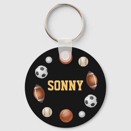 Sonny World of Sports Key Chain - Black Schlüsselanhänger (Vorderseite)