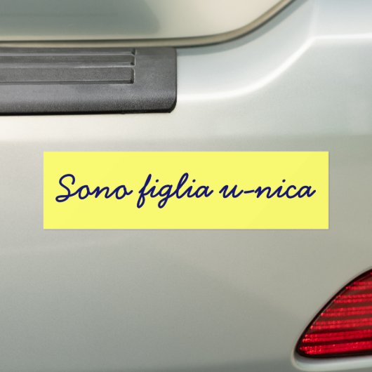 Sono figlia u-nica autoaufkleber (Auf Auto)