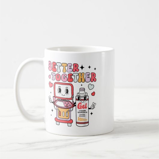 Sonograf Valentinstag Ultrasound Technologe Kaffeetasse (Links)