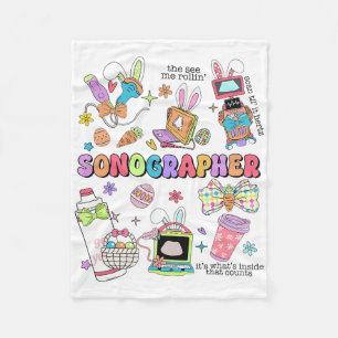 Sonografiker Oster Tag Ultraschall Tech Hase Oster Fleecedecke