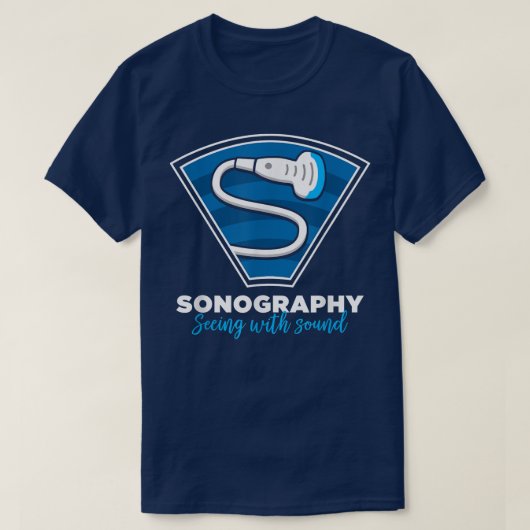 Sonografisches Geschenk mit Sound-Ultraschallograp T-Shirt (Design vorne)