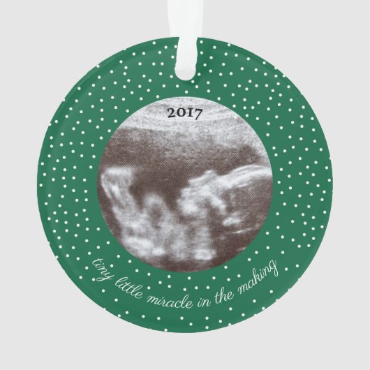 Sonogram-Bild-kleines kleines Wunder in der Ornament (Rückseite)