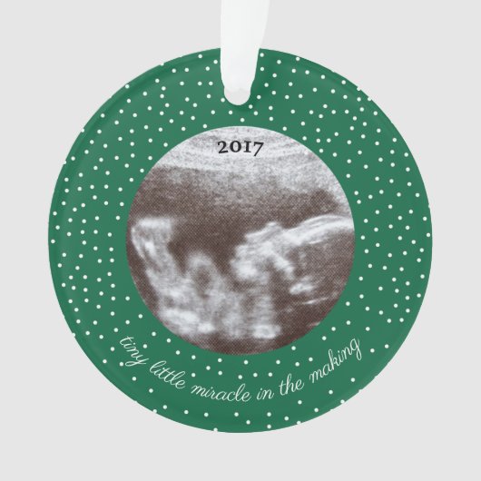 Sonogram-Bild-kleines kleines Wunder in der Ornament (Vorderseite)