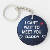 Sonogram Expectant Daddy von Blue Personalisiert B Schlüsselanhänger (Vorderseite)