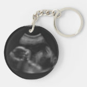 Sonogram Expectant Daddy von Green Personalisiert Schlüsselanhänger (Rückseite)