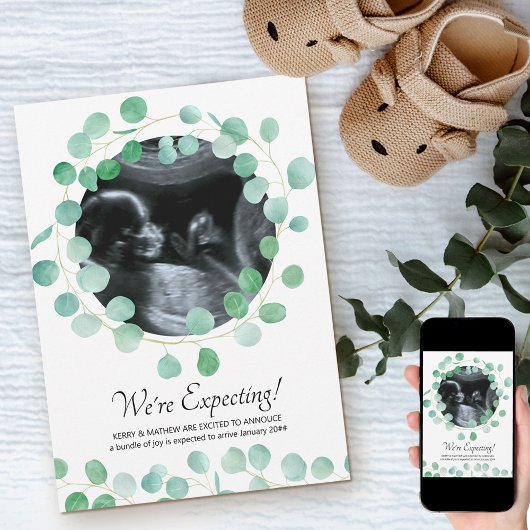 Sonogram Foto Eukalyptus Greenerity Schwangerschaf Ankündigung