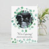 Sonogram Foto Eukalyptus Greenerity Schwangerschaf Ankündigung (Stehend Vorderseite)