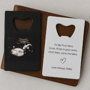Sonogram Geschenk für Vater Ultrasound Foto Wallet Geldbeutel Flaschenöffner