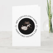 Sonogram Heart Foto des ersten Vaters Karte (Vorderseite)
