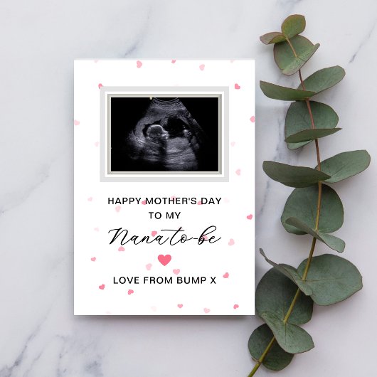 Sonogram Mother Day from Bump to Nana to be Einladung