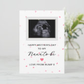 Sonogram Mother Day from Bump to Nana to be Einladung (Stehend Vorderseite)