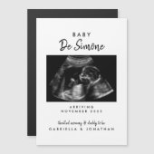 Sonogram Photo Pregnancy Announcement Magnet Card (Vorne/Hinten)