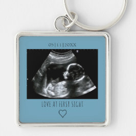 Sonogram Picture Foto Geschenk Baby Ultrasound Blu Schlüsselanhänger