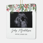 Sonogram Ultrasound Baby's First Christmas Keramikornament (Links)