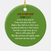 Sonogram-Verzierung - Liebe am ersten Anblick Keramikornament (Hinten)