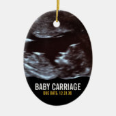 Sonogram-Verzierung - Liebe-Heirat-Kinderwagen Keramik Ornament (Vorne)