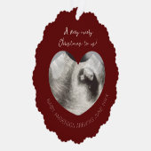 Sonogramm-Ankündigung Papier-Ornament Ornament Karte (Rechts)