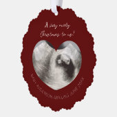 Sonogramm-Ankündigung Papier-Ornament Ornament Karte (Links)