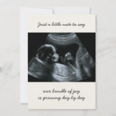 Sonogramm-Foto-Neutralcreme Ankündigung (Vorderseite)