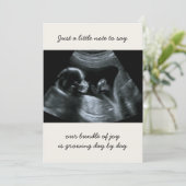 Sonogramm-Foto-Neutralcreme Ankündigung (Stehend Vorderseite)