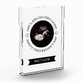 Sonogramm-Herz des ersten Vaters Fotoblock (Links)