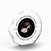 Sonogramm-Herz des ersten Vaters Fotoblock (Links)