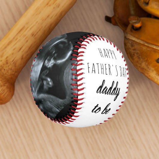 Sonogramm Schwangerschaftsfoto werdender Vater Baseball