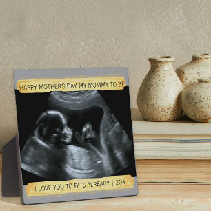 Sonogrammfoto werdende Mamma ich liebe dich schon Fotoplatte