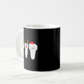 Sonograph Christmas Santa Snowman Reindeer Kaffeetasse (Vorderseite Links)