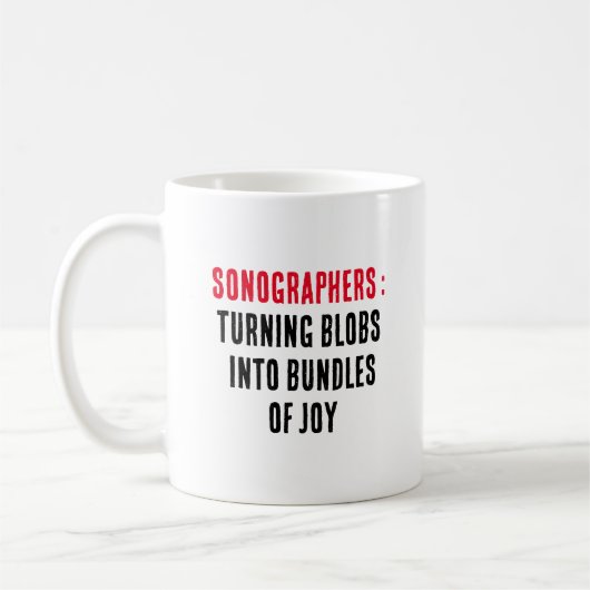 Sonographen: Blobs in Freudenbündel verwandeln Kaffeetasse (Links)