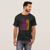 Sonographen des US-Flaggen T-Shirt (Vorne ganz)