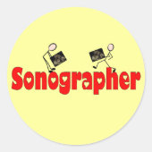 Sonographen Geschenke Runder Aufkleber (Vorderseite)