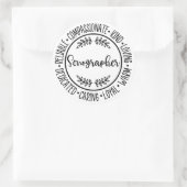 Sonographengeschenk, Sonographie, Ultrasound Tech Runder Aufkleber (Tasche)