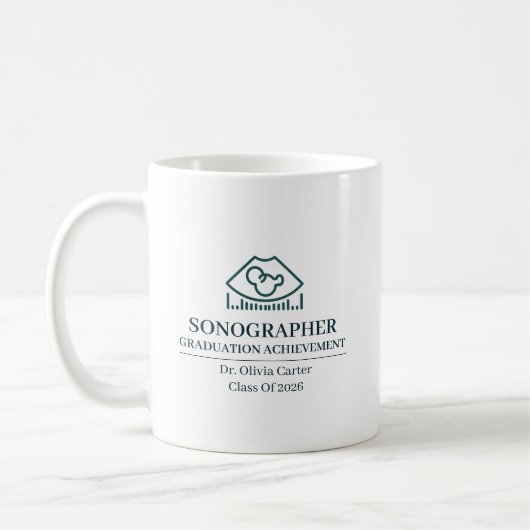 Sonographer Benutzerdefinierter Name Seit Jahr Kaffeetasse (Links)