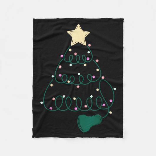 Sonographer Christmas Tree Ultrasound Mfm Sonograp Fleecedecke (Vorderseite)