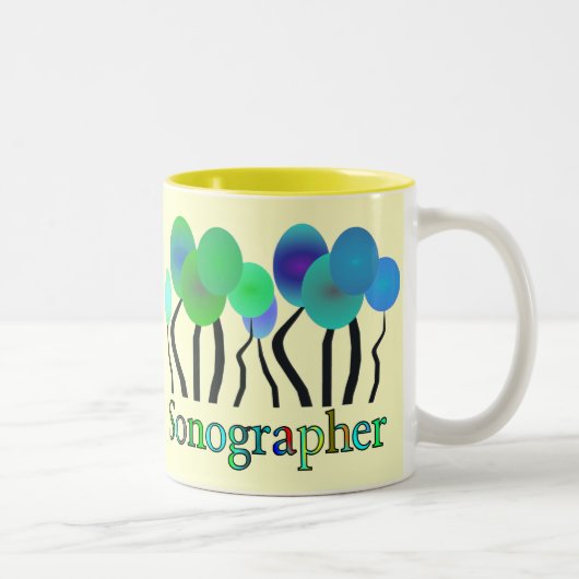 Sonographer Geschenke Zweifarbige Tasse (Rechts)
