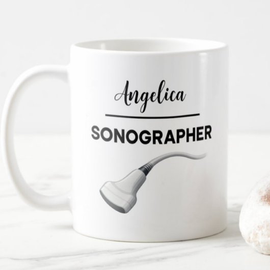 SONOGRAPHER Personalisierter Name Ultraschall Tech Kaffeetasse