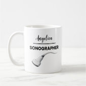 SONOGRAPHER Personalisierter Name Ultraschall Tech Kaffeetasse (Links)