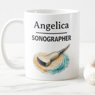 SONOGRAPHER Personalisierter Name Ultraschallsonde Kaffeetasse