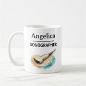 SONOGRAPHER Personalize Name Ultrasound Probe Gift Kaffeetasse (Links)