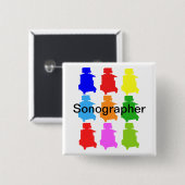 Sonographer Popart Gfits Button (Vorne & Hinten)