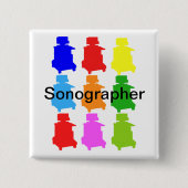 Sonographer Popart Gfits Button (Vorderseite)