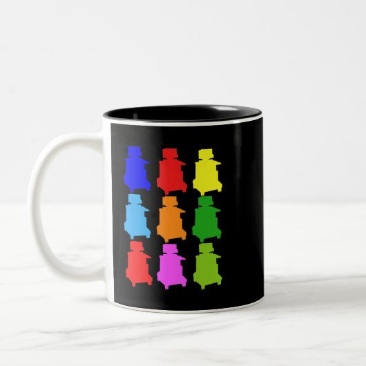 Sonographer Popart Gfits Zweifarbige Tasse (Links)