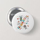 Sonographer School Nurse S Button (Vorne & Hinten)