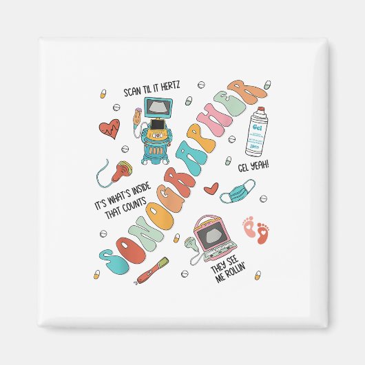 Sonographer School Nurse S Magnet (Vorne)
