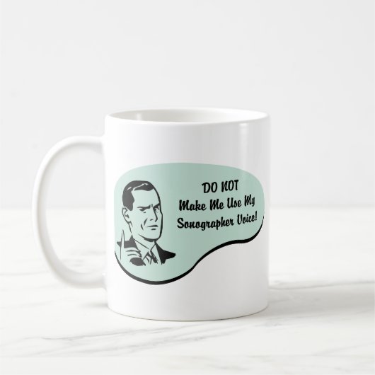 Sonographer Stimme Kaffeetasse (Links)