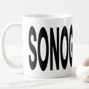 SONOGRAPHER-Typografie-Ultraschall-Tech-Geschenk Kaffeetasse