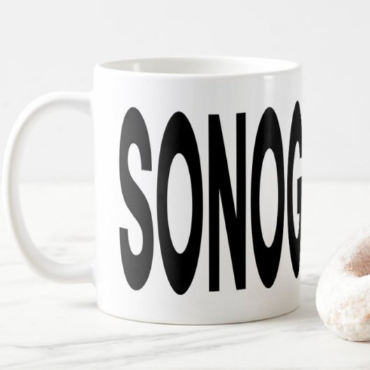 SONOGRAPHER-Typografie-Ultraschall-Tech-Geschenk Kaffeetasse